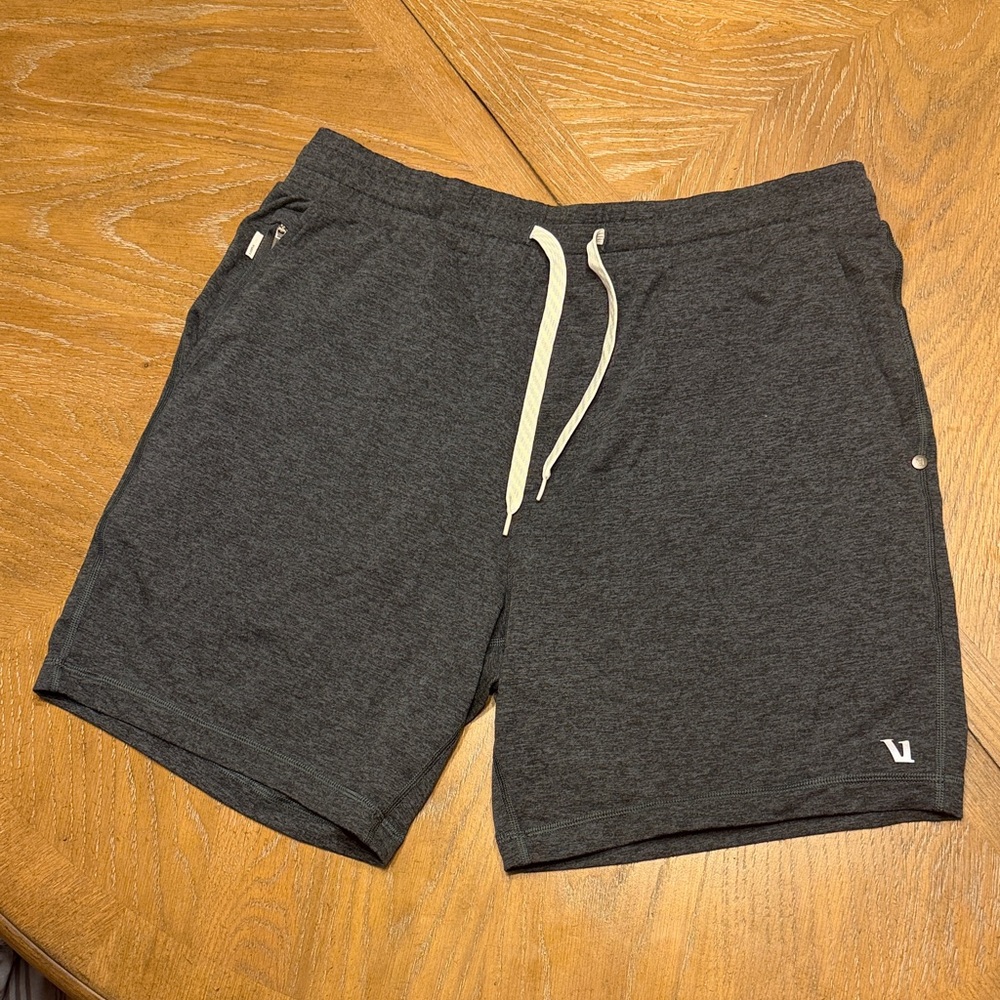 Vuori Men's Dark Charcoal Athletic Drawstring Shorts